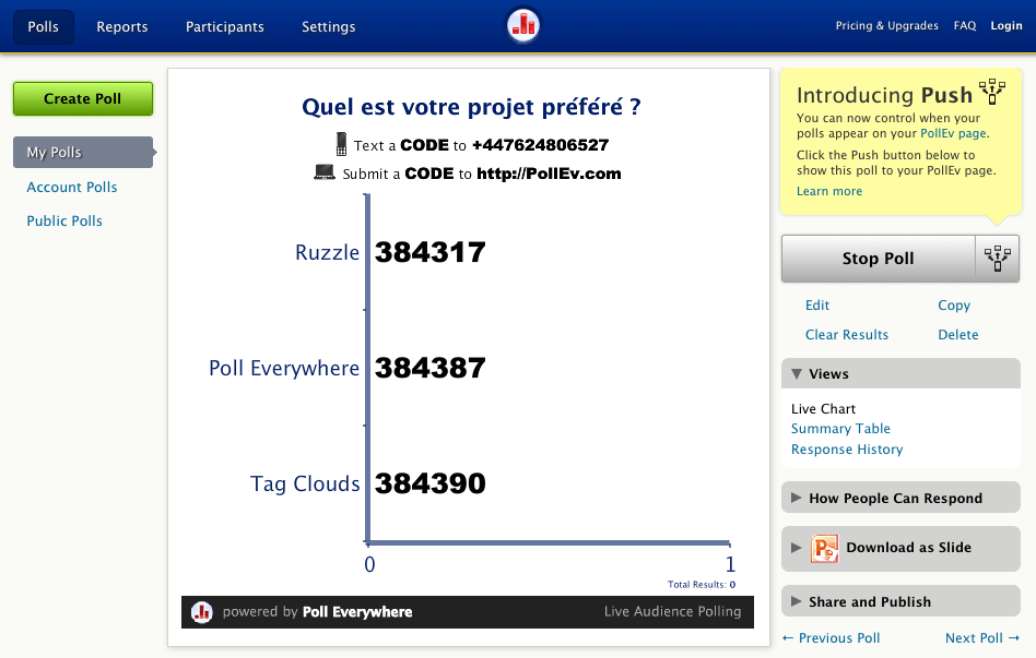Poll Everywhere Vote