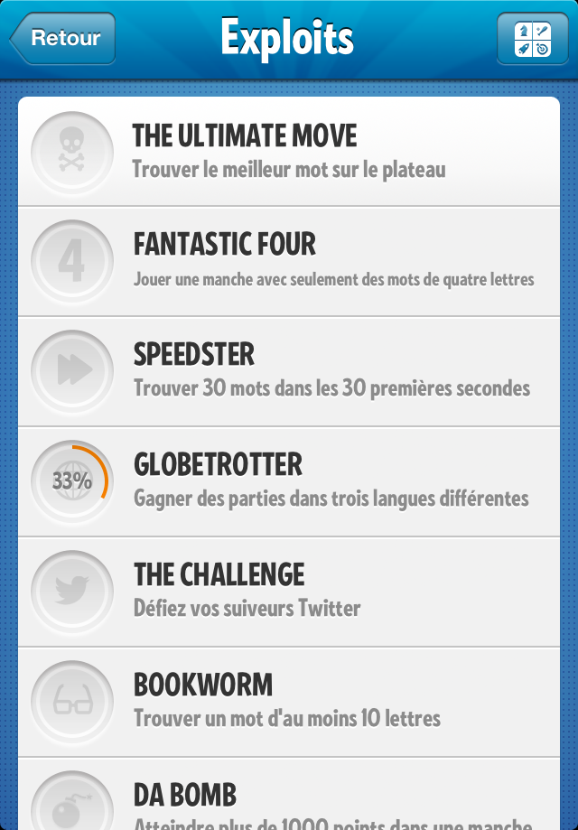 Liste Exploits Ruzzle